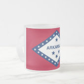 Mattierte kleine Tasse aus Glas mit der Flagge von (Vorderseite Links)
