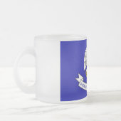 Mattierte kleine Tasse aus Glas mit der Flagge von (Links)