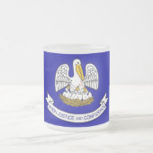 Mattierte kleine Tasse aus Glas mit der Flagge von (Mittel)