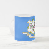 Mattierte kleine Tasse aus Glas mit der Flagge von (Vorderseite Links)