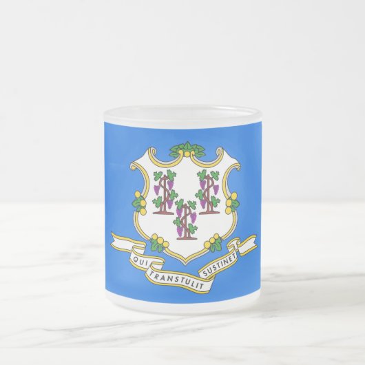 Mattierte kleine Tasse aus Glas mit der Flagge von (Mittel)