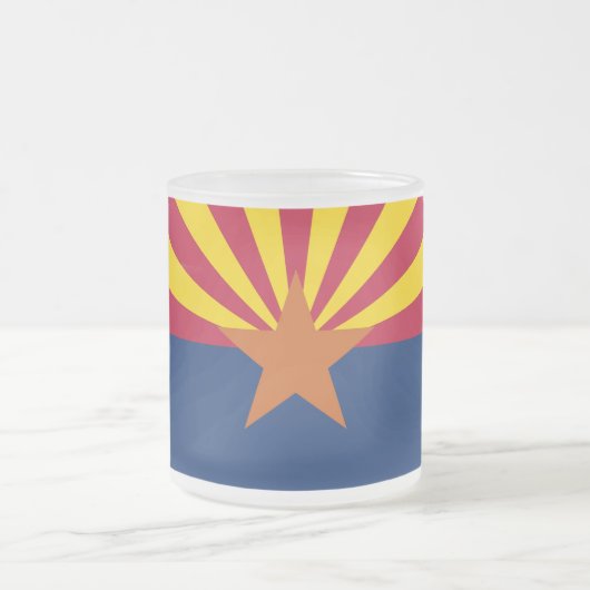 Mattierte kleine Tasse aus Glas mit der Flagge von (Mittel)