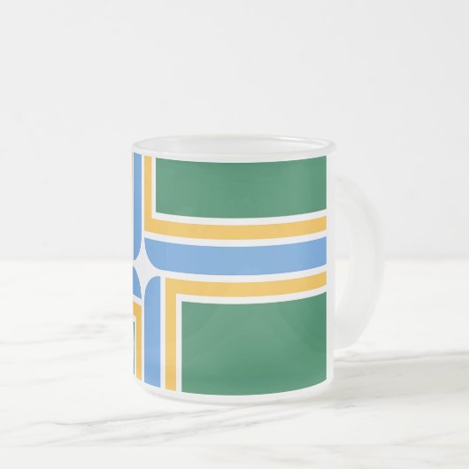 Mattierte kleine Tasse aus Glas mit der Flagge von (VorderseiteRechts)