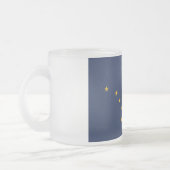 Mattierte kleine Tasse aus Glas mit der Flagge von (Links)