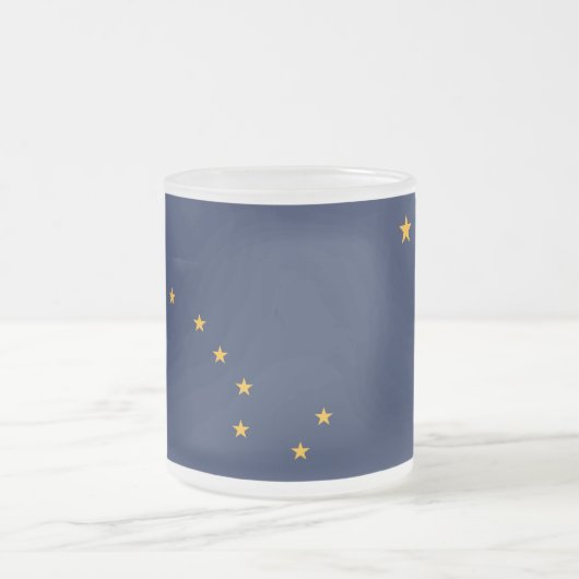 Mattierte kleine Tasse aus Glas mit der Flagge von (Mittel)