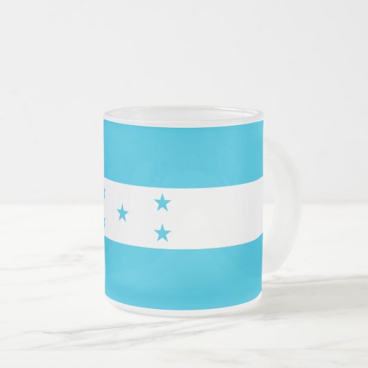 Mattierte kleine Tasse aus Glas mit Fahne von Hond (VorderseiteRechts)