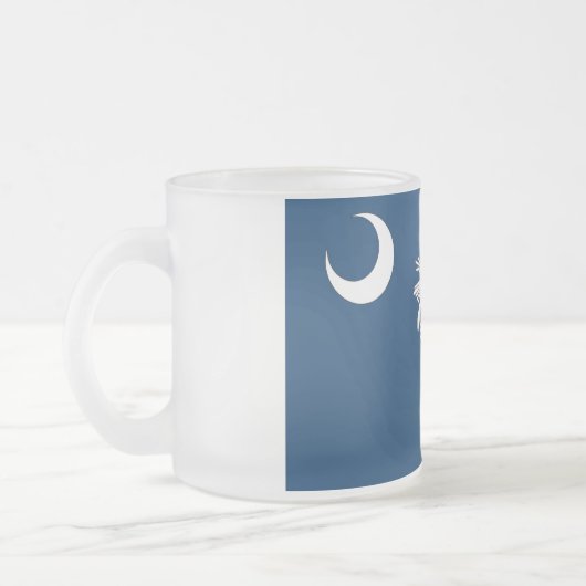 Mattierte kleine Tasse aus Glas mit Flagge South C (Links)