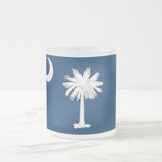 Mattierte kleine Tasse aus Glas mit Flagge South C (Mittel)