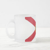 Mattierte kleine Tasse aus Glas mit Florida (Links)