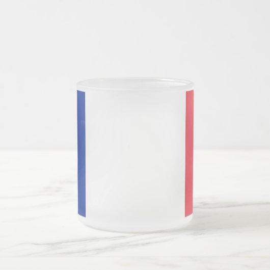Mattierte kleine Tasse aus Glas mit französischer (Mittel)