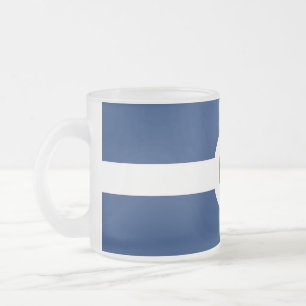 Mattierte kleine Tasse aus Glas mit Indianapolis-F