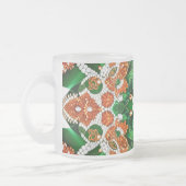 Mattierte kleine Tasse aus Glas mit irischen Farbe (Links)