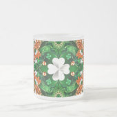 Mattierte kleine Tasse aus Glas mit irischen Farbe (Mittel)