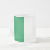Mattierte kleine Tasse aus Glas mit irischer Flagg (Vorderseite Links)