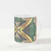 Mattierte kleine Tasse aus Glas mit jamaikanischen (VorderseiteRechts)