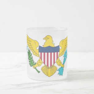 Mattierte kleine Tasse aus Glas mit Jungfrauen