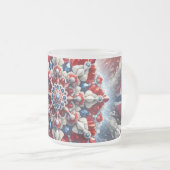 Mattierte kleine Tasse aus Glas mit norwegischen F (VorderseiteRechts)