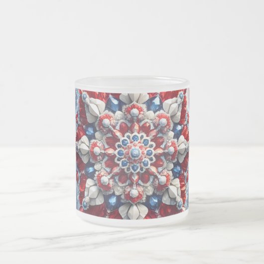 Mattierte kleine Tasse aus Glas mit norwegischen F (Mittel)