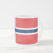 Mattierte kleine Tasse aus Glas mit norwegischer F (VorderseiteRechts)