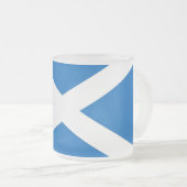 Mattierte kleine Tasse aus Glas mit schottischer F (VorderseiteRechts)