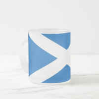 Mattierte kleine Tasse aus Glas mit schottischer F