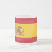 Mattierte kleine Tasse aus Glas mit spanischer Fla (Mittel)