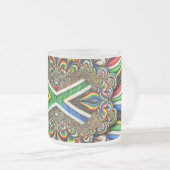 Mattierte kleine Tasse aus Glas mit südafrikanisch (VorderseiteRechts)