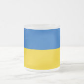 Mattierte kleine Tasse aus Glas mit ukrainischer F (Mittel)