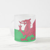 Mattierte kleine Tasse aus Glas mit Wales, UK (Vorderseite Links)