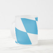 Mattierte kleine Tasse - bayerische Flagge (Vorderseite Links)