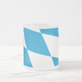 Mattierte kleine Tasse - bayerische Flagge (Mittel)