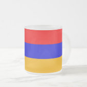 Mattierte kleine Tasse mit armenischer Flagge (VorderseiteRechts)
