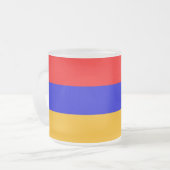 Mattierte kleine Tasse mit armenischer Flagge (Vorderseite Links)