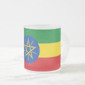 Mattierte kleine Tasse mit äthiopischer Flagge (VorderseiteRechts)