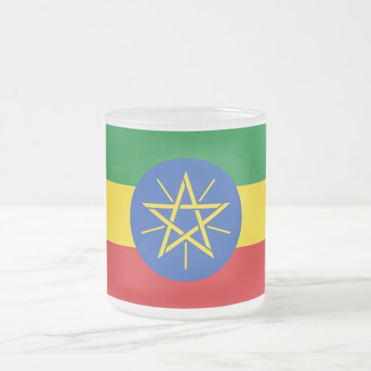 Mattierte kleine Tasse mit äthiopischer Flagge (Mittel)