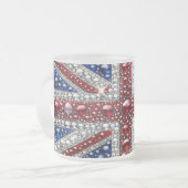 Mattierte kleine Tasse mit Britischen Farben (Vorderseite Links)