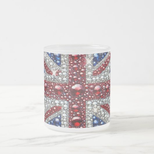 Mattierte kleine Tasse mit Britischen Farben (Mittel)