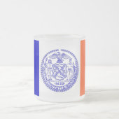 Mattierte kleine Tasse mit der Fahne von New York  (Mittel)