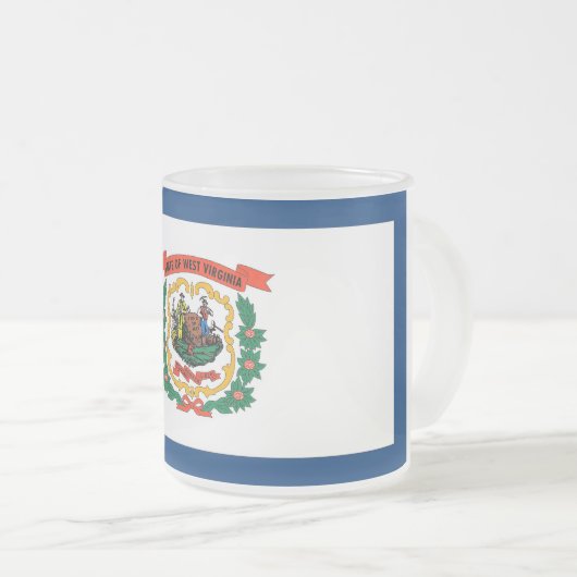 Mattierte kleine Tasse mit der Flagge West Virgini (VorderseiteRechts)