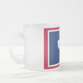 Mattierte kleine Tasse mit Fahne Wyoming (Links)