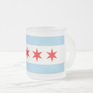 Mattierte kleine Tasse mit Flagge von Chicago