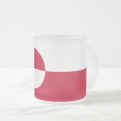 Mattierte kleine Tasse mit grönländischen Fahnen (VorderseiteRechts)