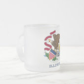 Mattierte kleine Tasse mit Illinois-Fahne (Vorderseite Links)