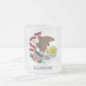 Mattierte kleine Tasse mit Illinois-Fahne (Mittel)