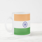 Mattierte kleine Tasse mit indischer Flagge (Links)