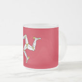Mattierte kleine Tasse mit Isle Of Man flagge, Ver (VorderseiteRechts)