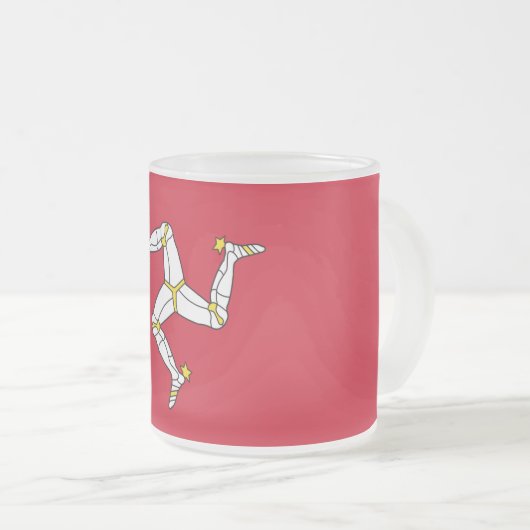 Mattierte kleine Tasse mit Isle Of Man flagge, Ver (VorderseiteRechts)
