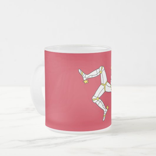 Mattierte kleine Tasse mit Isle Of Man flagge, Ver (Vorderseite Links)