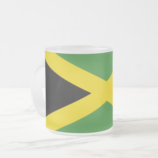 Mattierte kleine Tasse mit jamaikanischer Flagge (Vorderseite Links)