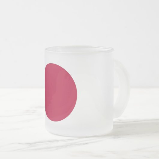 Mattierte kleine Tasse mit japanischer Flagge (VorderseiteRechts)